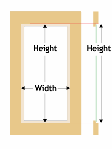 measuring rectange opening