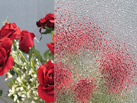 textured glass C1013  Clear Texture Confetti